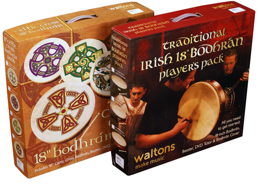 Pack bodhran Celtic Cross: bodhran, batte, DVD pédagogique et housse
