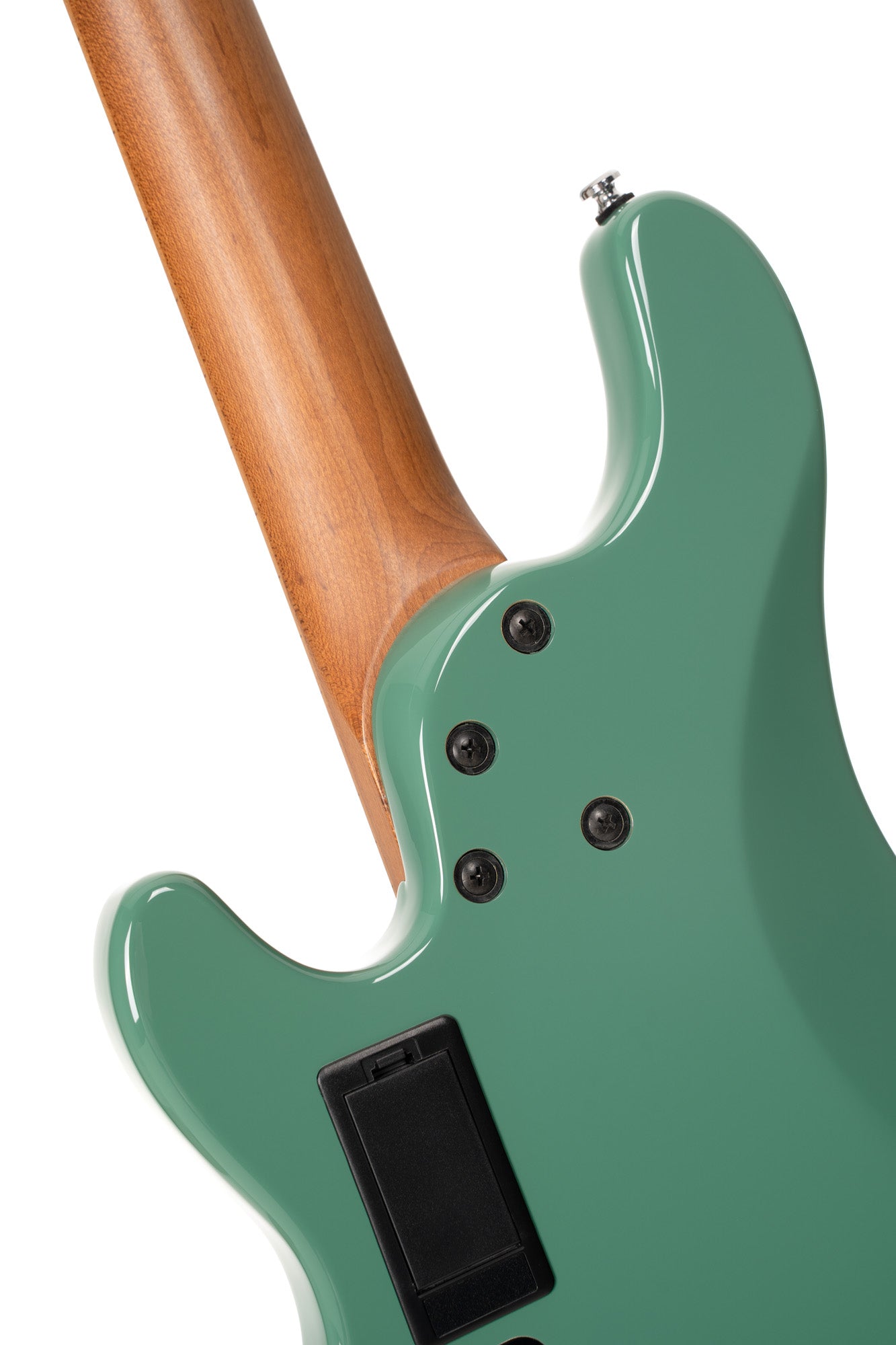 GB-SC4, basse short scale 4 cordes, corps peuplier, humbucker Cort Powersound, préampli Markbass MB-1, forest green