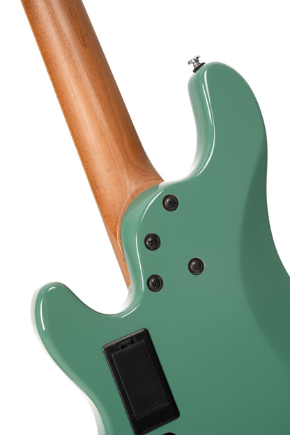 GB-SC4, basse short scale 4 cordes, corps peuplier, humbucker Cort Powersound, préampli Markbass MB-1, forest green