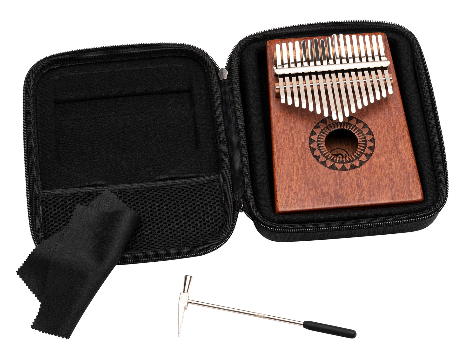 Kalimba Meinl avec rosace, 17 notes, design Sun - KA17SU