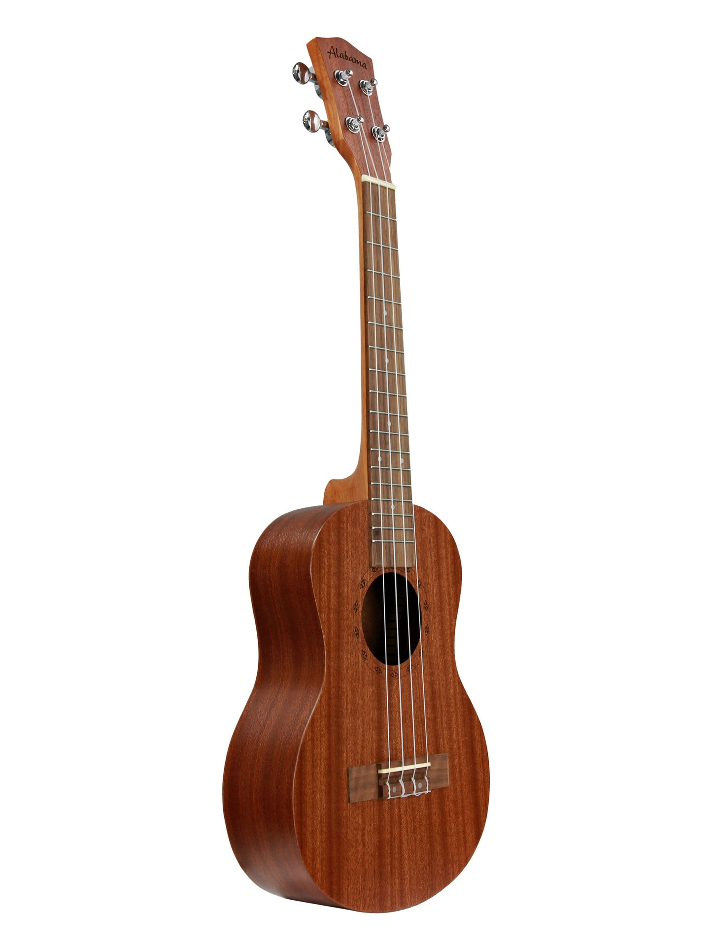Ukulélé Ténor, table sapele, fond & éclisses sapele, rosace gravée, touche & chevalet noyer, avec housse, naturel