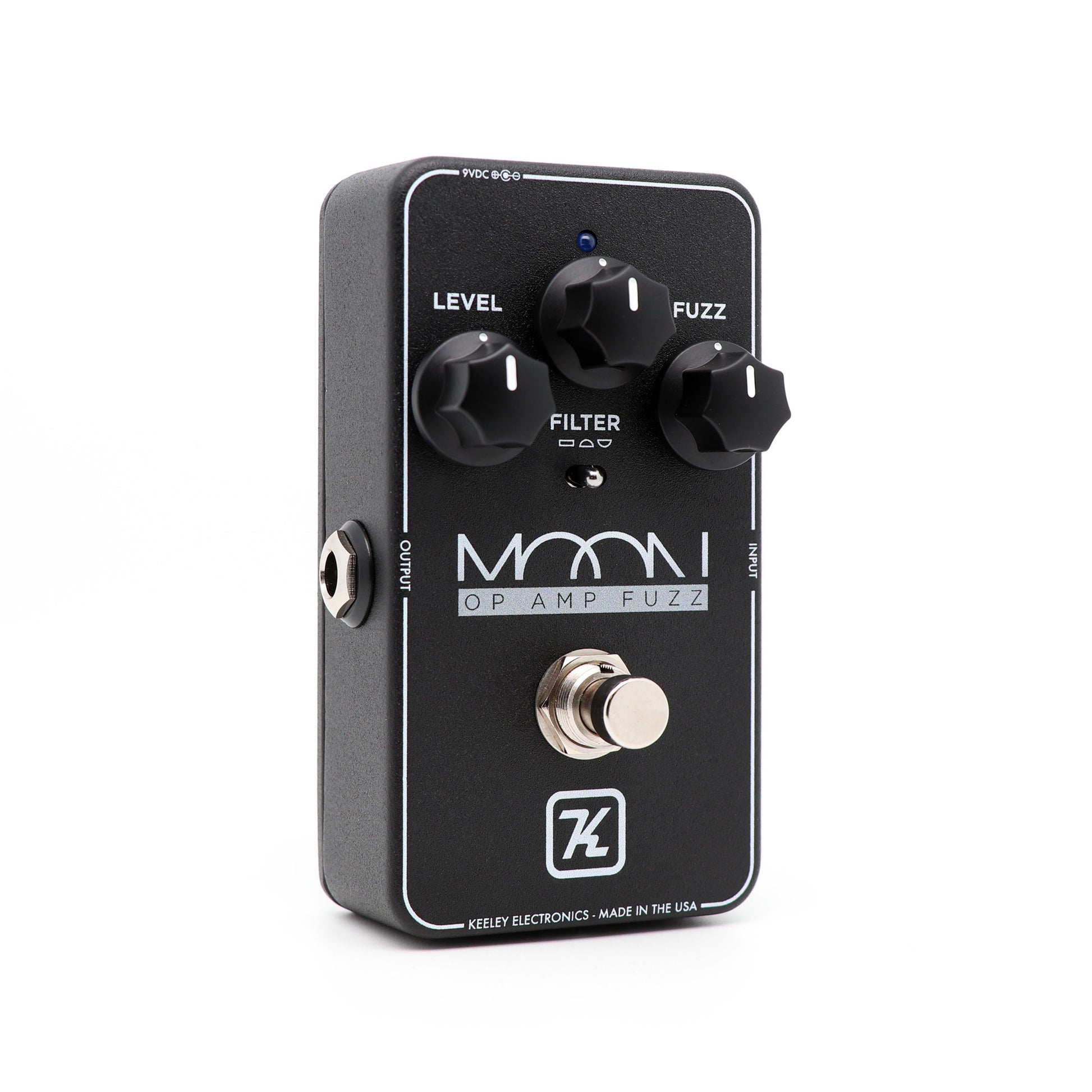 Pédale MOON, fuzz, trois filtres (Flat, Fool et Scooped), noir