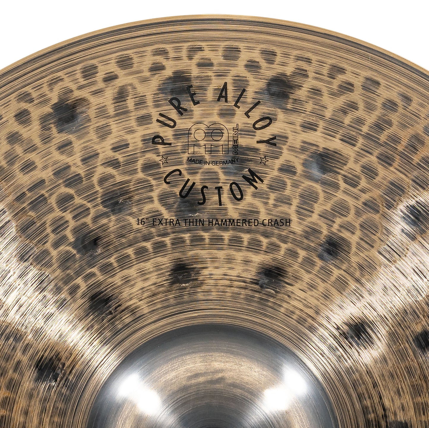 Crash 16" Extra thin hammered Meinl Pure Alloy Custom fini smoked-bronze, brilliant