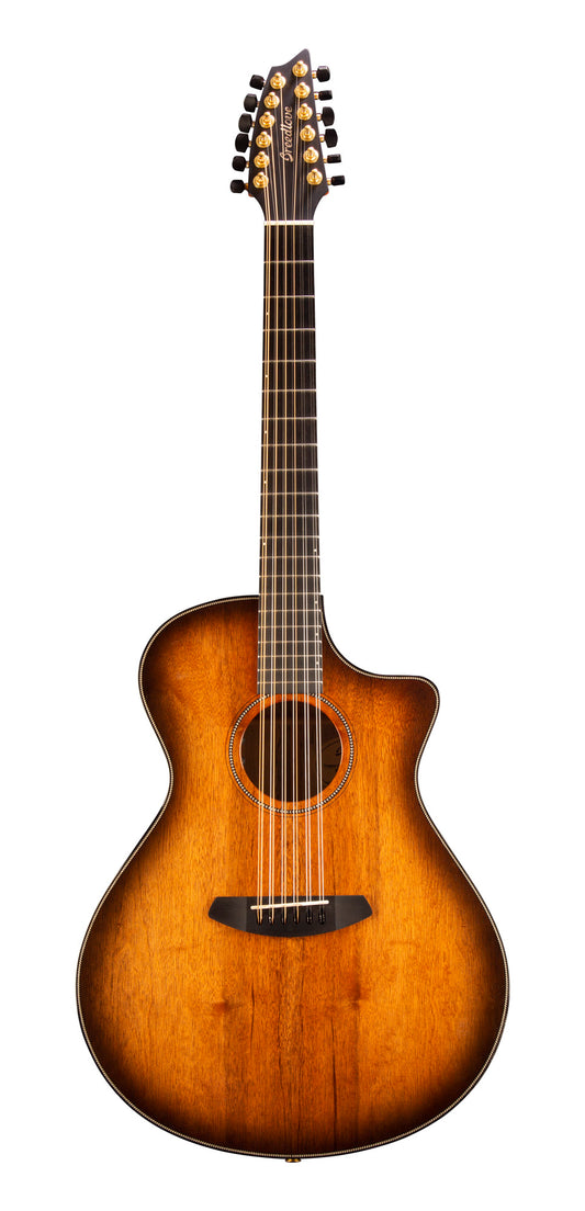 OREGON CONCERTO BOURBON CE 12C, table myrtlewood massif, f/e myrtlewood massif, EQ LR Baggs EAS VTC, étui, bourbon