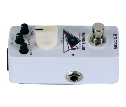 Pédale JET ENGINE, flanger numérique deux modes (H.Flanger/B.Flanger), boîtier métal, true bypass, blanc