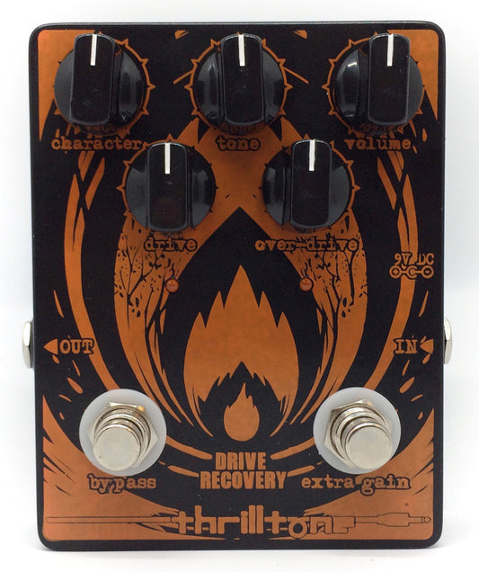 Pédale DRIVE RECOVERY, double overdrive en série, technologie brevetée Cellular Clipping, orange et noir