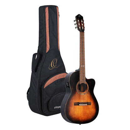 DS SUITE C/E, modèle Slim Neck à caisse fine, EQ MagusPro, table épicéa massif, f/e acajou, tobacco sunburst satiné vieilli