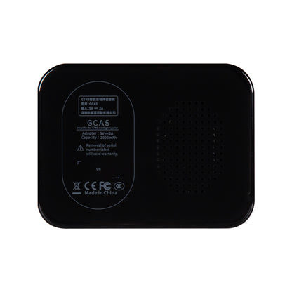 Amplificateur GCA5, 5W, HP 2.2", connexion Bluetooth, entrée Jack 6.35, fonctionne sur batterie, noir