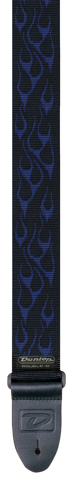 Courroie nylon modèle FLAMME, largeur 5 cm, noir et bleu