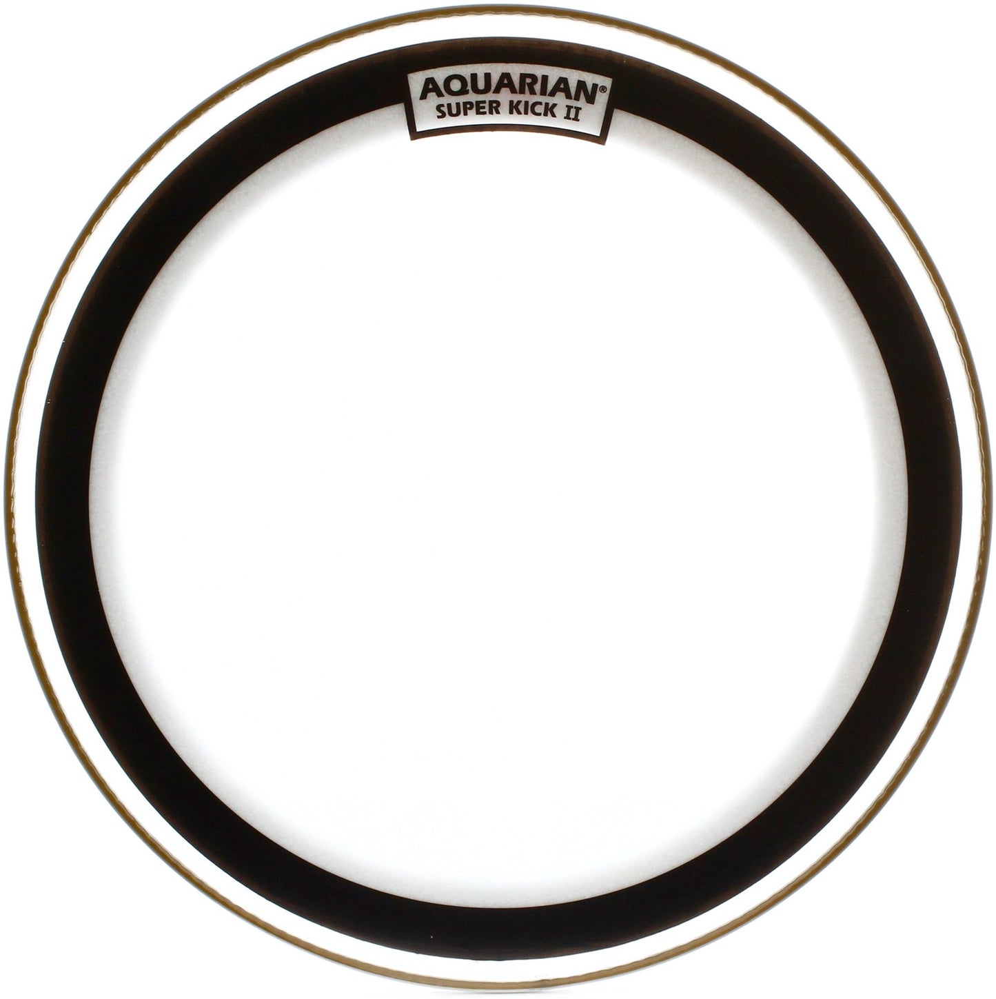 Peau Super-Kick II 22", 2 plis fins (0.18mm), atténuateur flottant, transparente