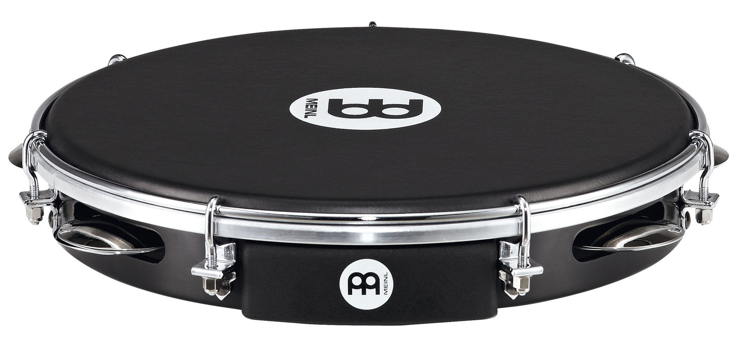Pandeiro 10", fût ABS, peau Napa remplaçable, accastillage chromé, 1 rangée de cymbalettes, noir