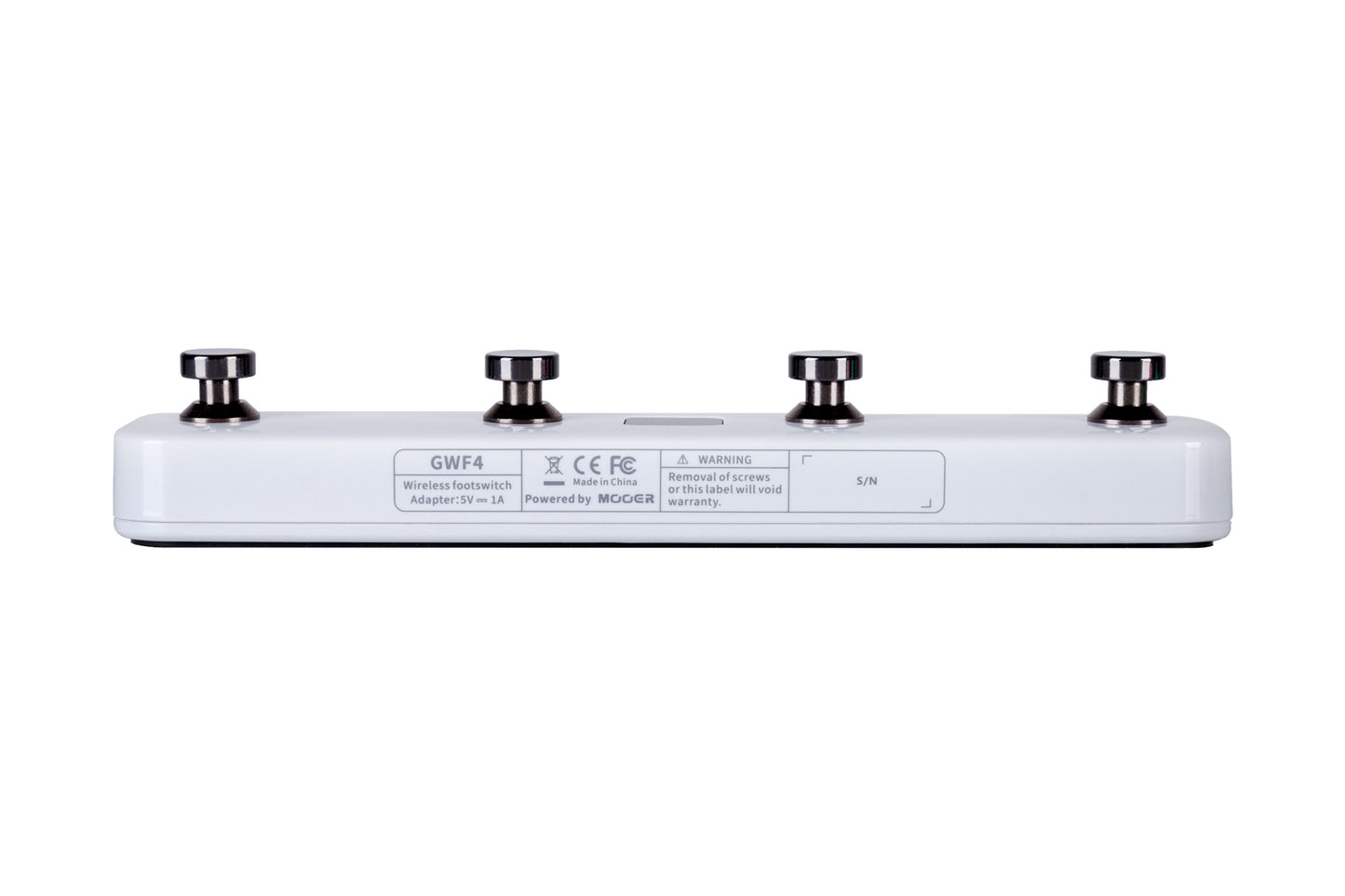 Footswitch sans-fil GWF4 pour guitare GTRS et produits Mooer, 4 interrupteurs, fonctionne sur batterie rechargeable, blanc