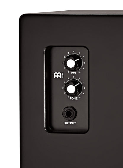 CAJON PRE-AMPLIFIE MEINL MAKAH-BURL, CORPS EN BOULEAU BALTIQUE, 3 PIEZO, SNARE, FINITION NOIR MAT