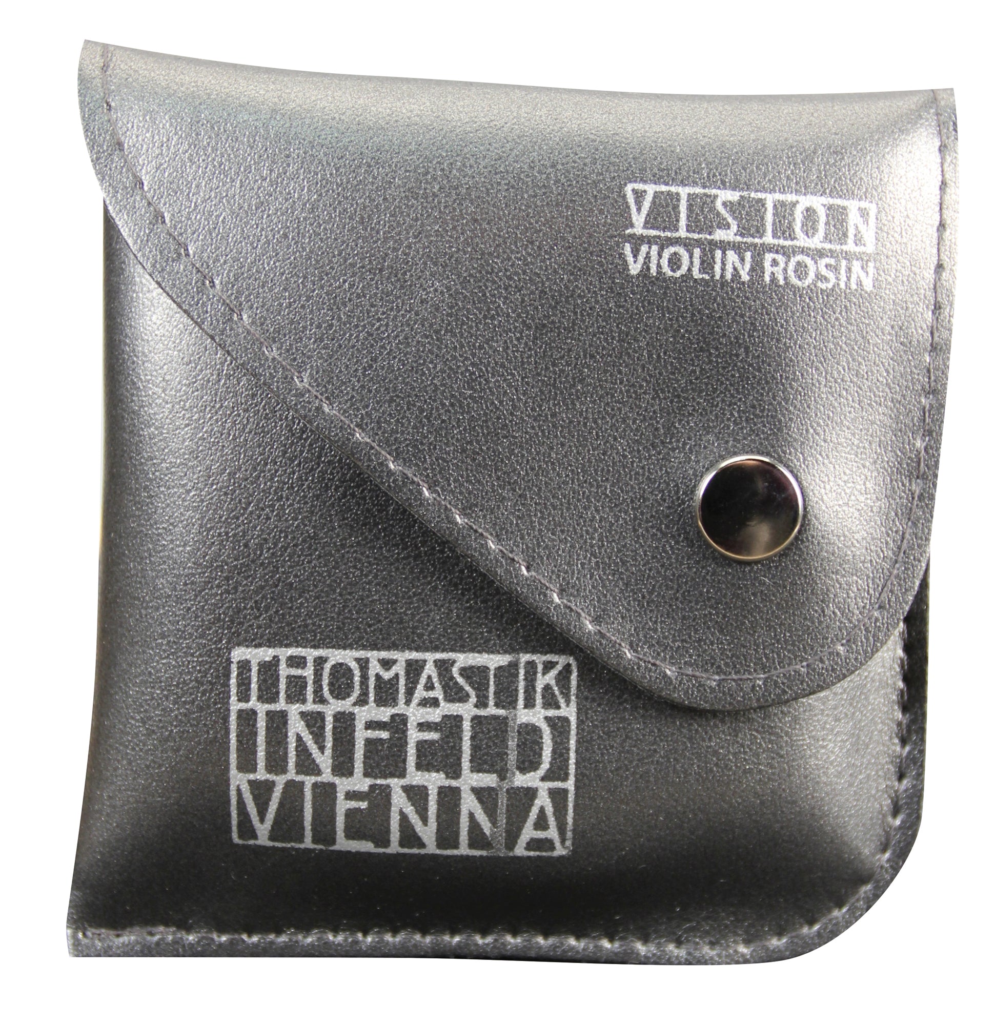 Boite de 10 colophanes Vision pour violon, accroche normale, pour climat sec et en hiver, pochette gris foncé