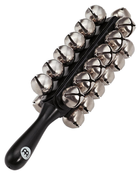 Grelot 25 clochettes acier, manche bois ergonomique, noir