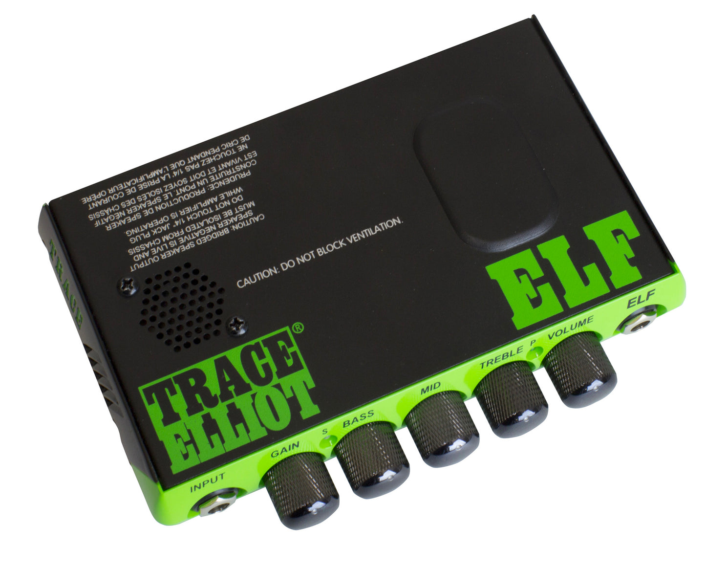 Tête amplifiée ultra compacte pour basse 200W RMS, EQ 3 bandes, sortie DI, sortie casque, housse, finition vert