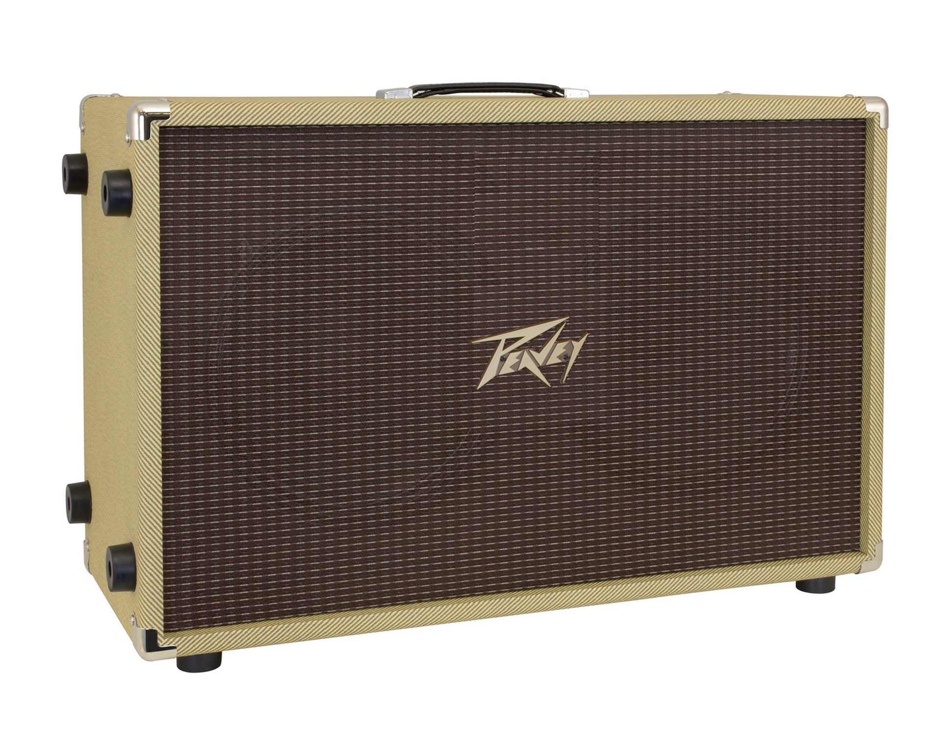 Enceinte guitare 120W, HP 2x 12" Celestion, fond convertible en configuration ouvert/ fermé, finition Tweed