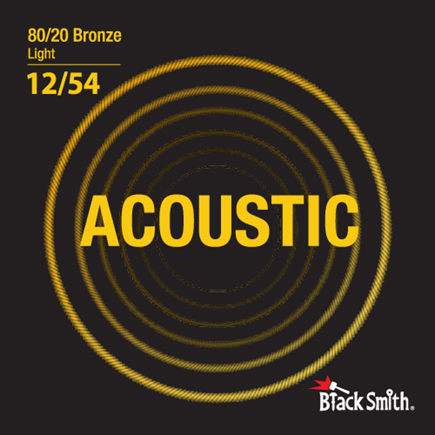 Jeu de cordes"Light" pour guitare acoustique (12-16-25-32-42-54), bronze 80/20
