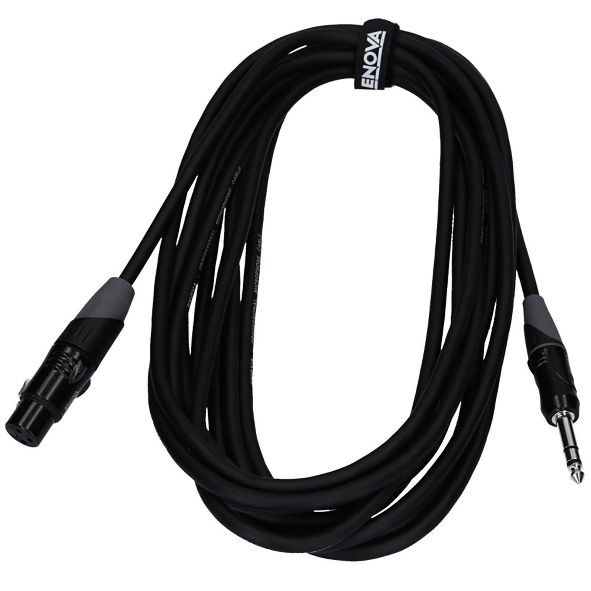 Câble micro XLR femelle/Jack stéréo, 6 mètres, noir
