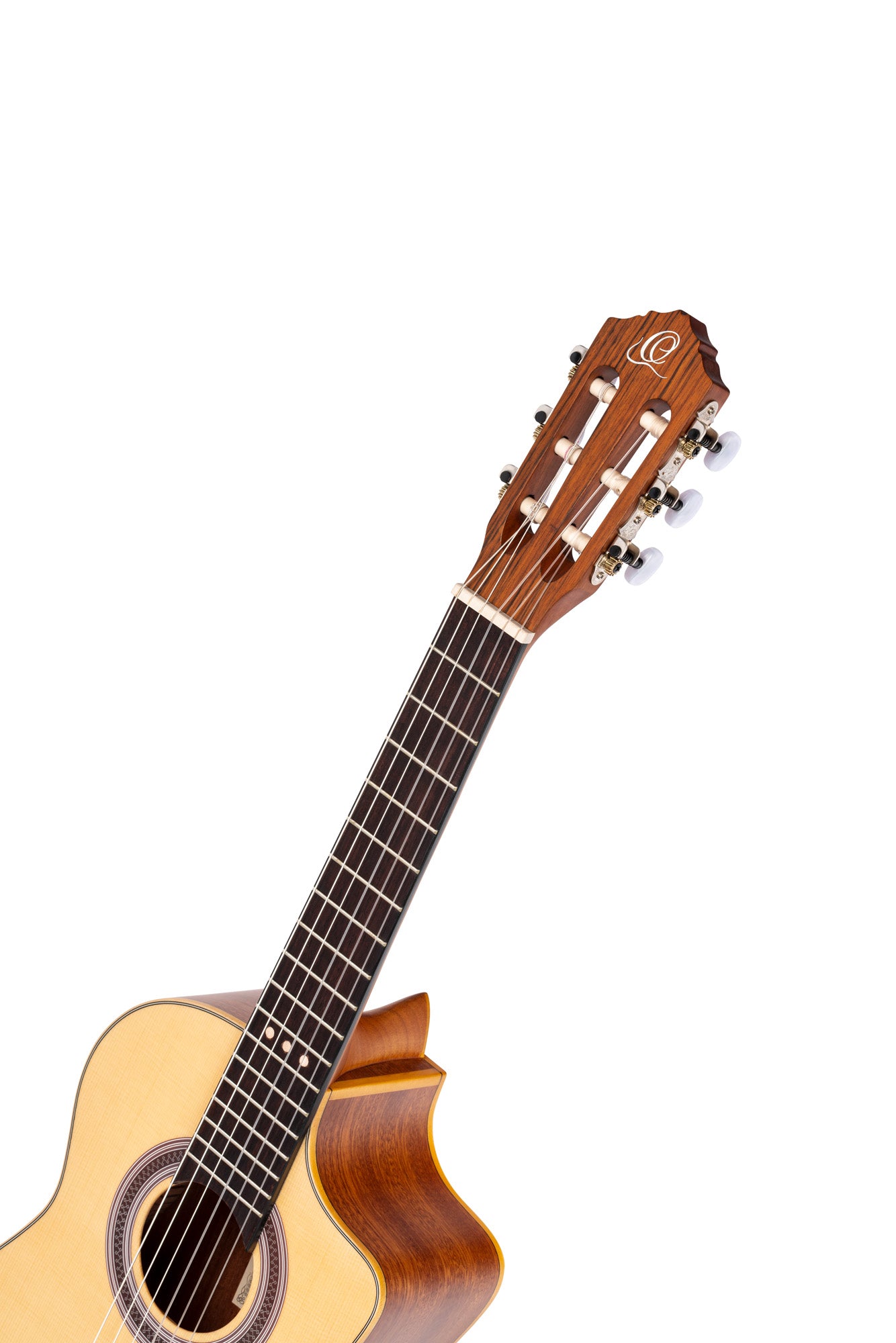 RQ38, Requinto, table épicéa Engelmann massif, fond & éclisses sapele, profondeur de caisse 110mm, sillet 50 mm, naturel satiné