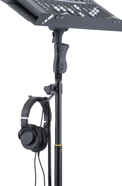 Support pour casque (ou courroie et câble), attache sur tube, capacité de charge 2 kg, poids 184 g, noir