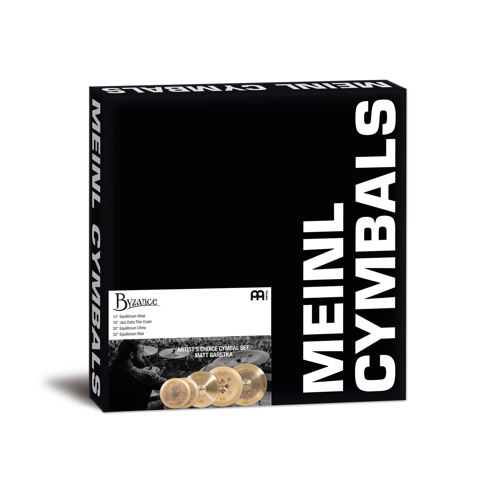 Pack de cymbale Matt Garstka Meinl Byzance Artist's Choice 14"18"20"22" alliage bronze B20 Sablé, Traditional