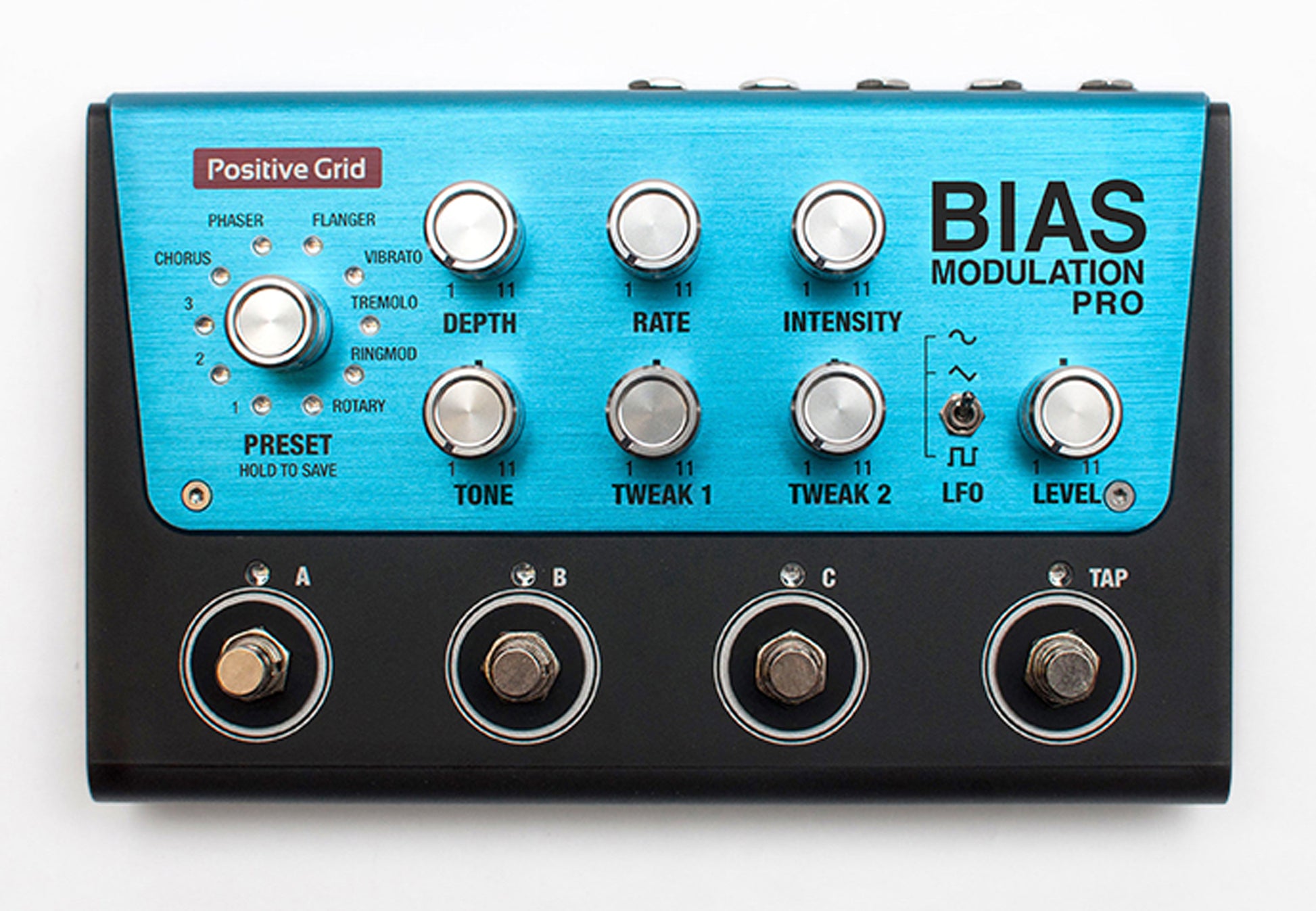 BIAS Modulation Pro, pédale modulation, 1.3 kg, avec alimentation, noir et bleu