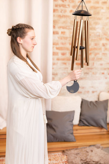 CHIMES SONIC ENERGY MOON 32", BRONZE