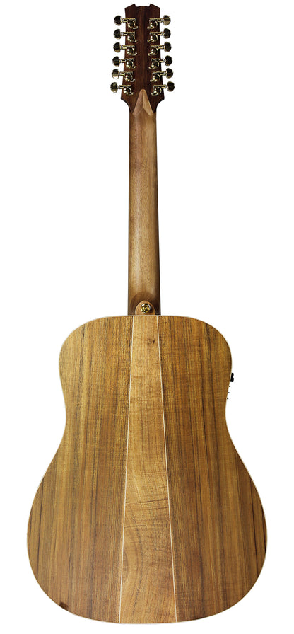 Fat Lady 2, Dreadnought, EQ 3 voix PG3, table blackwood massif, f/e blackwood massif, modèle 12 cordes, étui tweed