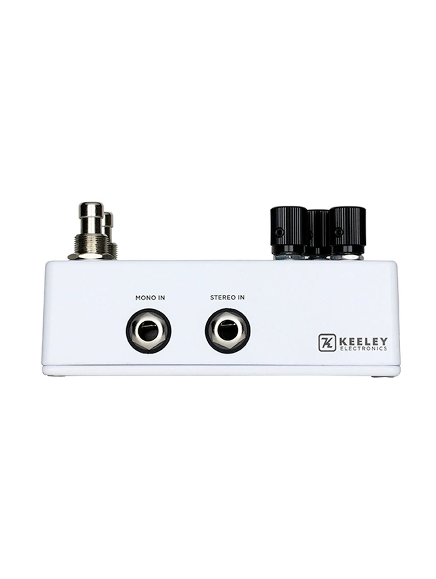 Pédale ECCOS, délai vintage et looper stéréo, 3 presets, tap tempo, entrée pour pédale d'expression, boitier métal, blanc