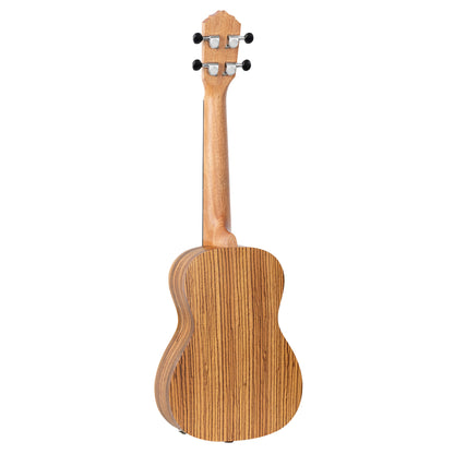 RFU11ZE, modèle Concert, EQ MagusUke, table zebrawood, f/e zebrawood, manche acajou, housse, naturel satiné