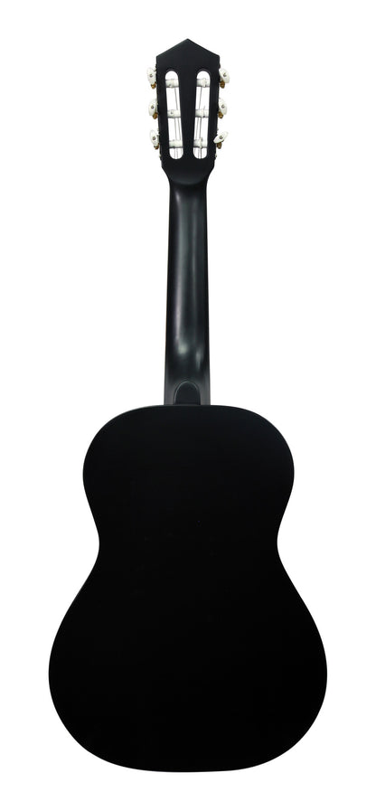 Guitare classique 1/2, table épicéa, fond & éclisses acajou, manche acajou, sillet 45 mm, cordes Bosset, noir satiné