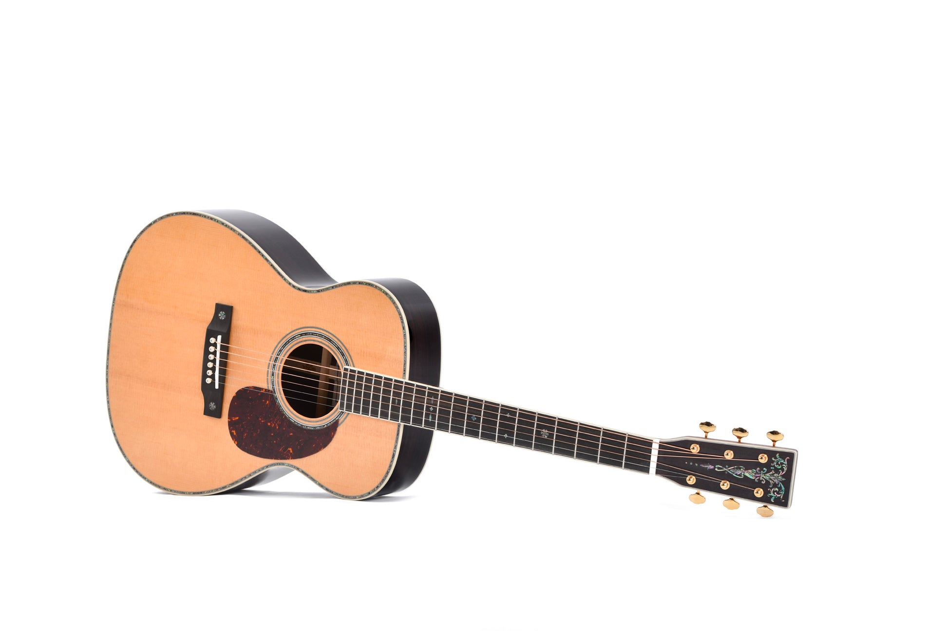 Modèle S000R-41SP, série Custom, Forme 000, table épicéa massif, f/e palissandre massif, touche ébène, soft case, nat. brillant