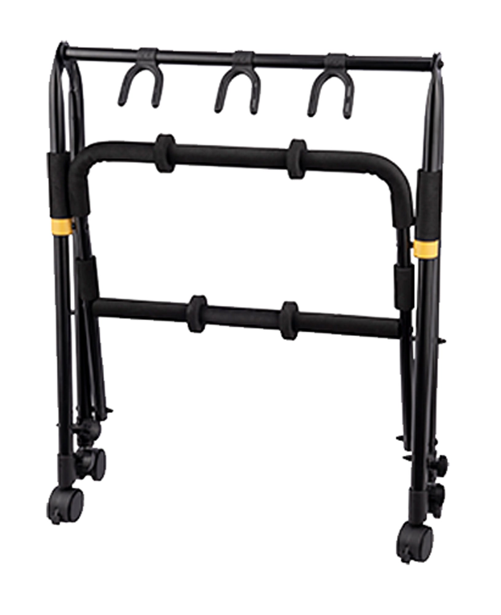 Rack 3 guitares, idéal pour la scène, mise en place et transport faciles, roulettes, 3.6 kg
