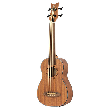 LIZZY, modèle fretless ligné, EQ MagusUkebass, table acajou, fond & éclisses acajou, manche acajou (45 mm au sillet), housse