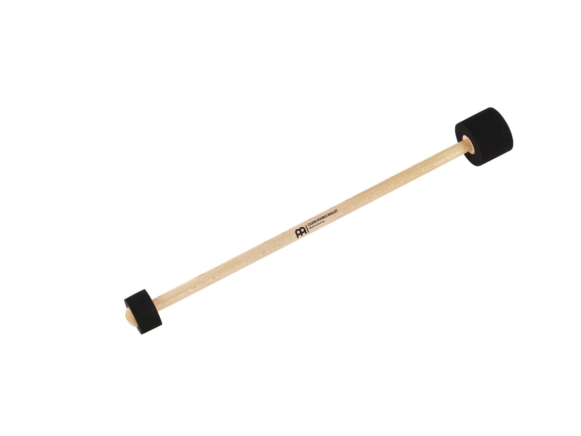 Mailloche pour cajon, érable, deux têtes différentes en caoutchouc mousse noir