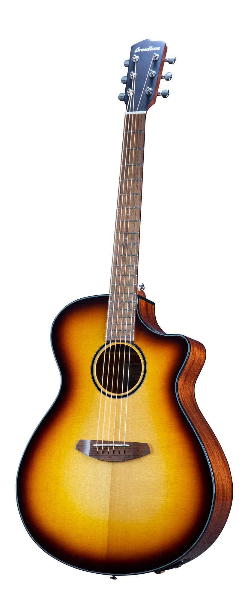 DISCOVERY S CONCERTO EDGEBURST CE, pan coupé, table épicéa sitka massif, f/e acajou, EQ Fishman Presys I, edgeburst