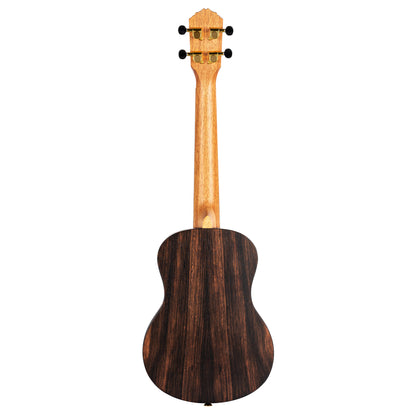 RUEB-TE, modèle Ténor, table ébène, fond & éclisses ébène, touche & chevalet noyer, housse deluxe, satiné pores ouverts