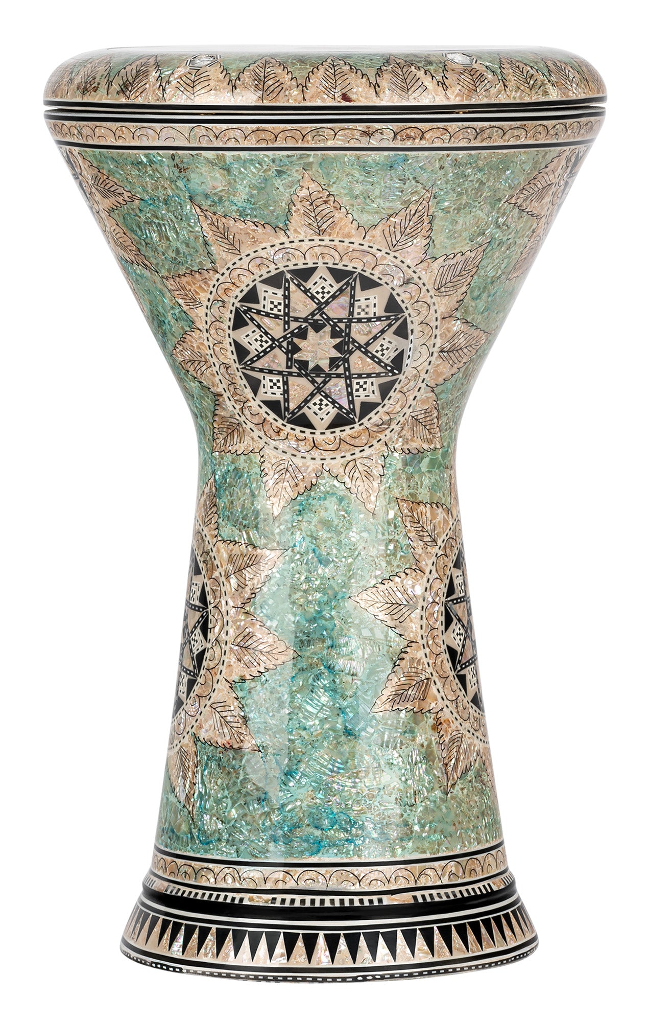 Doumbeck Egyptien Mosaik Queen Meinl Artisan 9" mosaïques incrustées white pearl