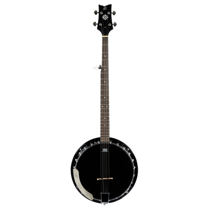OBJ250, banjo 5 cordes, 24 tirants, cercle acajou, manche acajou, résonateur acajou, housse, noir satiné