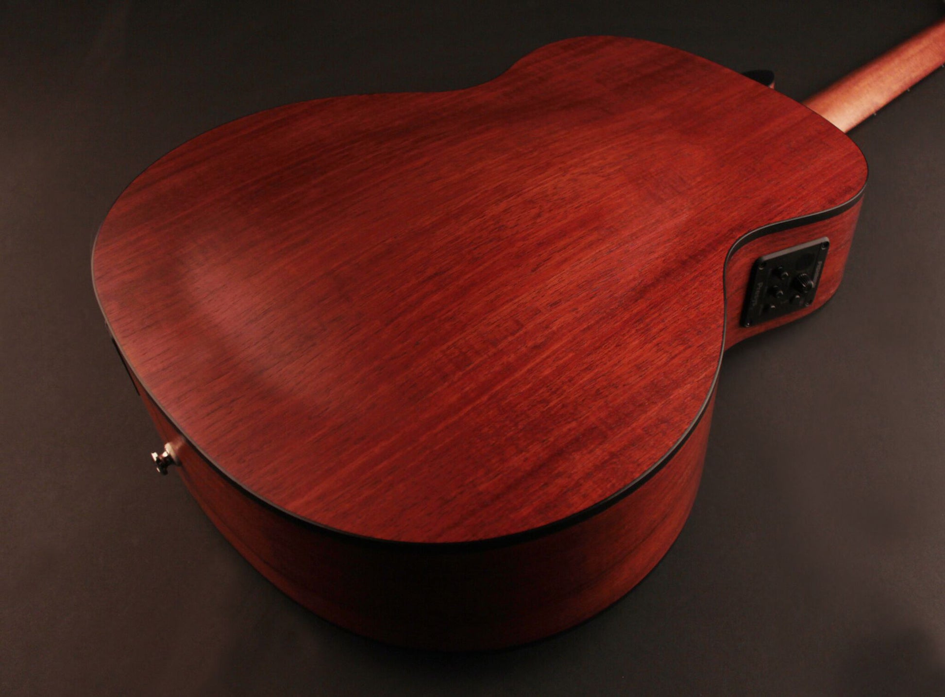 Little CJ Blackwood, forme Jumbo 3/4, table blackwood massif, f/e blackwood, EQ Fishman Presys II, light burst pores ouverts