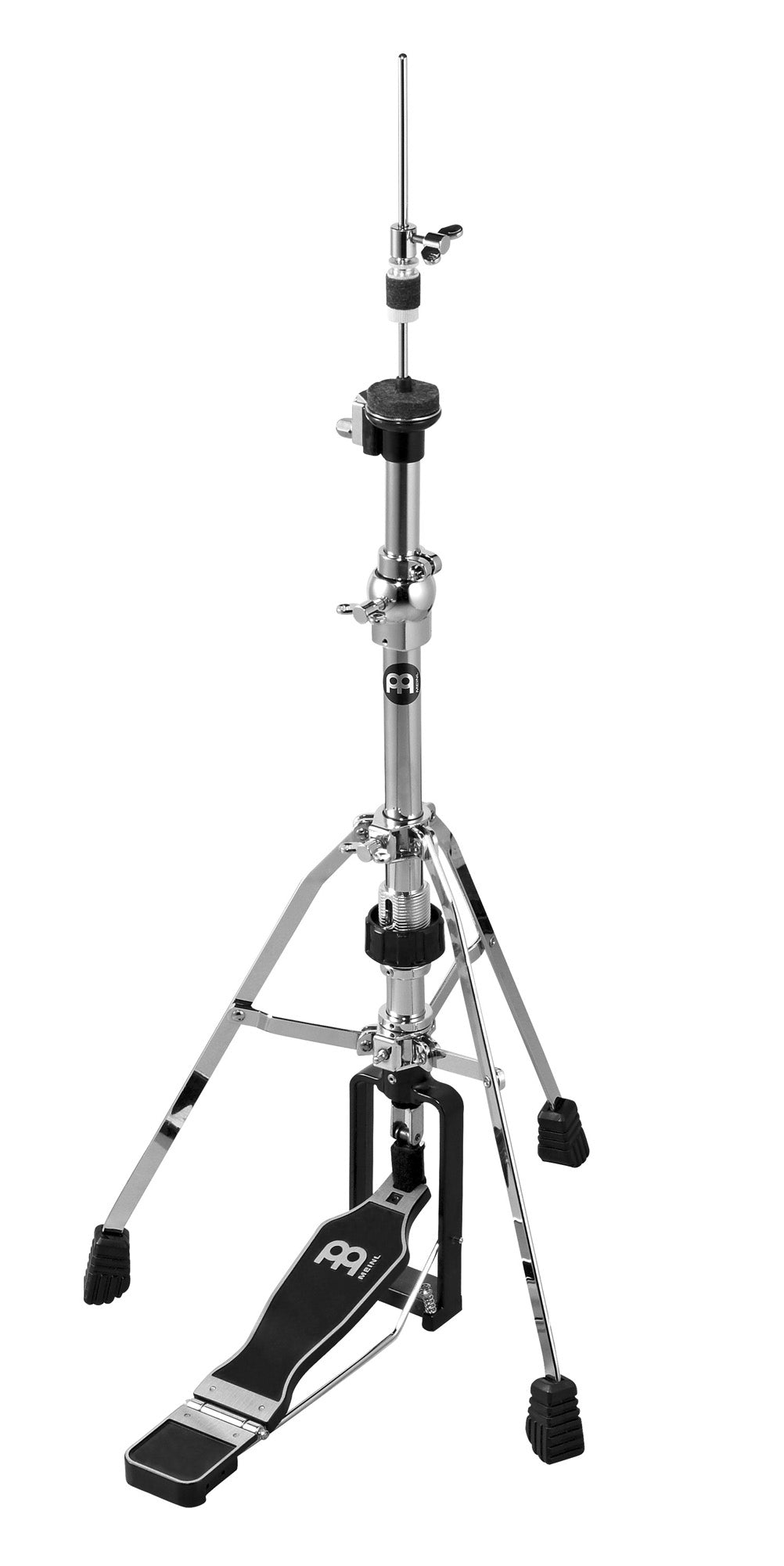 Pédale charleston basse, spéciale joueurs de cajon, hauteur réglable (61-97cm), acier chromé