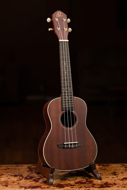 RU11, modèle Concert, table acajou massif, fond & éclisses acajou massif, manche acajou, housse, naturel satiné