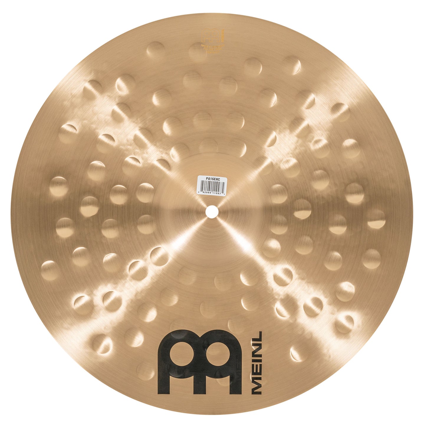 Crash 16" Extra Hammered Meinl Pure Alloy fini traditional martelé