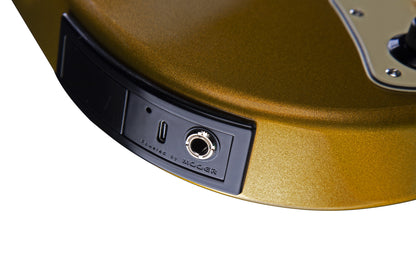 GTRS S800, corps tilleul, manche érable torréfié, touche palissandre, micros et processeur GTRS, gold