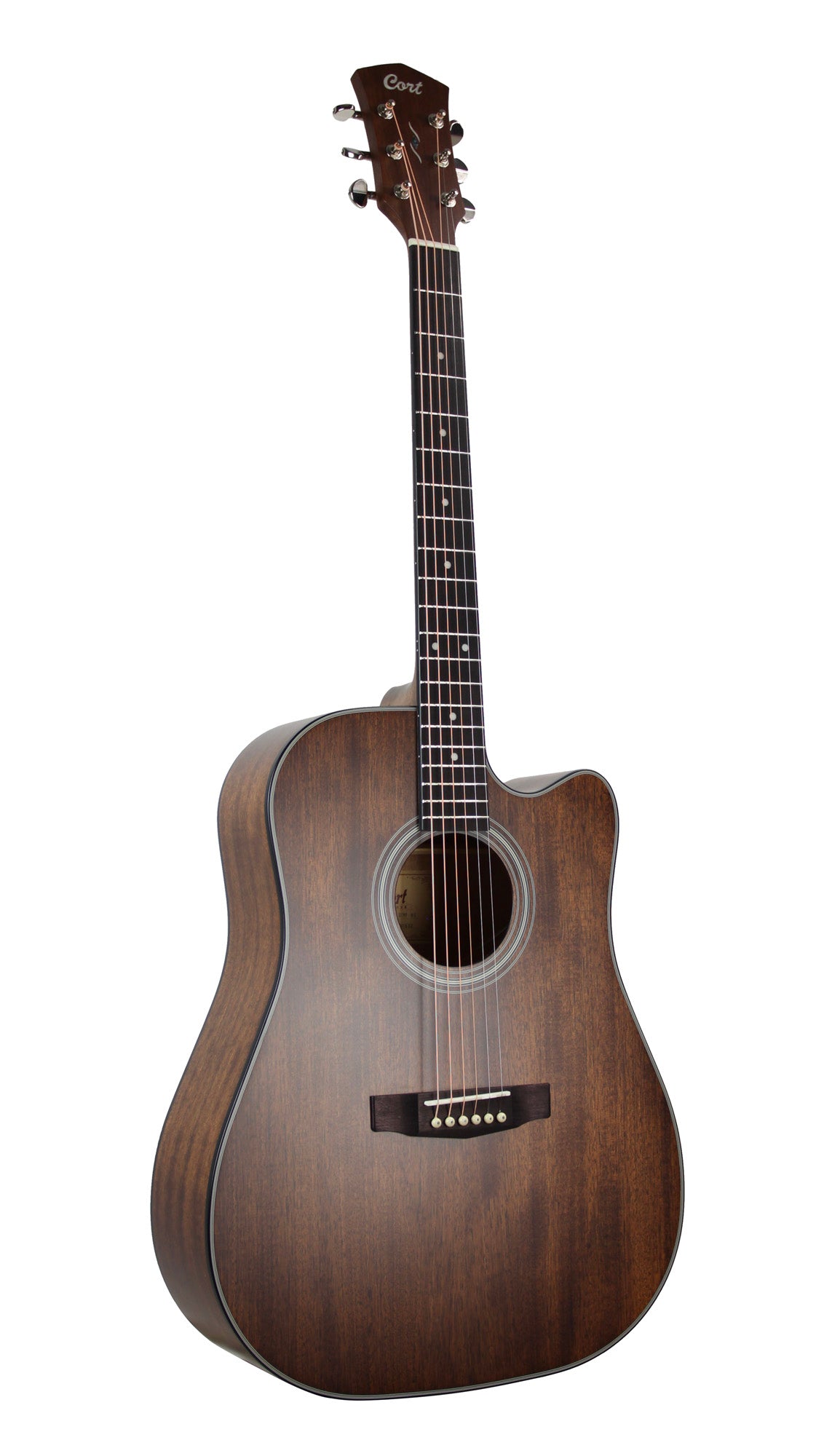 PURE-DCMF, forme Dreadnought pan coupé, table acajour massif, f/e acajou massif, EQ Fishman Sonitone, Naturel Satiné