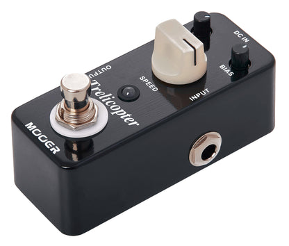 Pédale TRELICOPTER, trémolo optique classique, boîtier métal, true bypass, noir