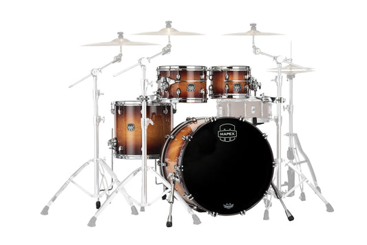 Batterie Mapex Saturn EVOLUTION STAGE 22, 4 fûts en érable et noyer, sans accessoires, Exotic Sunburst