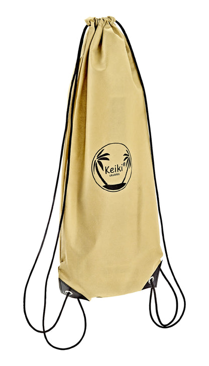 K2-TM, pack ukulélé Soprano, table agathis design"Totem", corps ABS galbé, manche okoumé, 12 frettes, accessoires