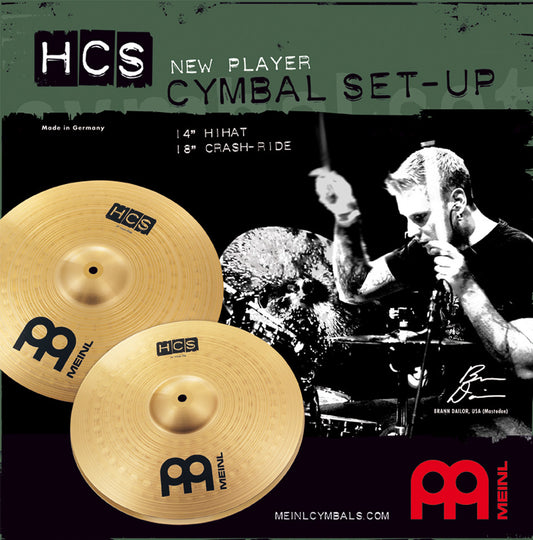 Jeu de 2 cymbales 14/18", Alliage laiton MS63, Finition traditionnelle